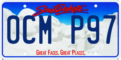 SD license plate 0CMP97