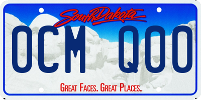 SD license plate 0CMQ00