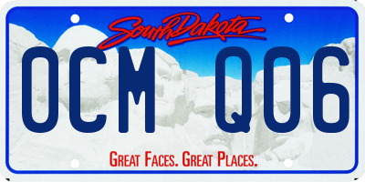 SD license plate 0CMQ06