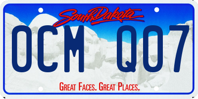SD license plate 0CMQ07