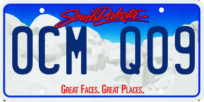 SD license plate 0CMQ09
