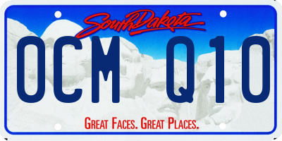 SD license plate 0CMQ10