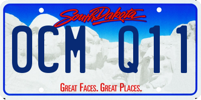 SD license plate 0CMQ11