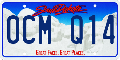 SD license plate 0CMQ14