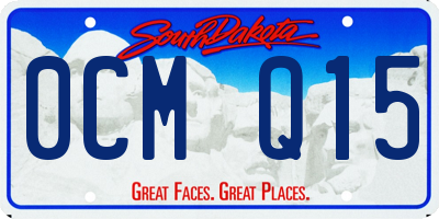 SD license plate 0CMQ15