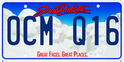 SD license plate 0CMQ16