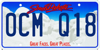 SD license plate 0CMQ18