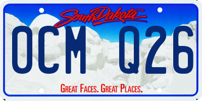 SD license plate 0CMQ26