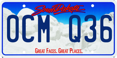 SD license plate 0CMQ36