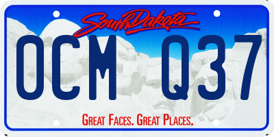 SD license plate 0CMQ37