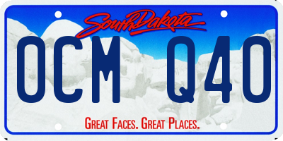 SD license plate 0CMQ40