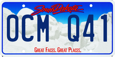 SD license plate 0CMQ41