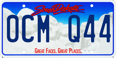 SD license plate 0CMQ44