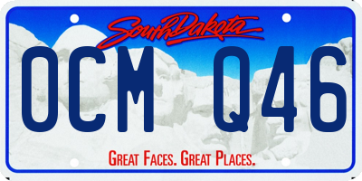 SD license plate 0CMQ46
