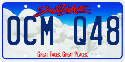 SD license plate 0CMQ48