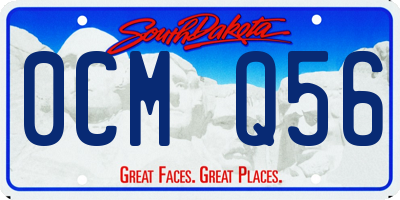 SD license plate 0CMQ56