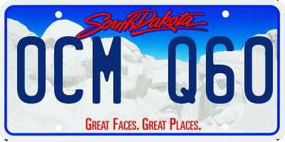 SD license plate 0CMQ60