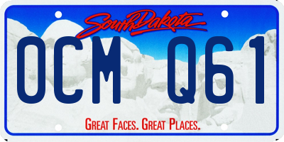SD license plate 0CMQ61