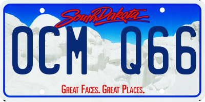 SD license plate 0CMQ66