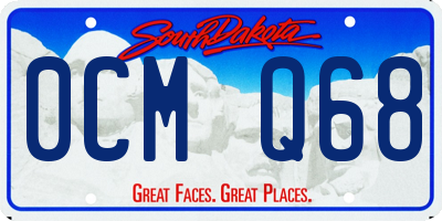 SD license plate 0CMQ68