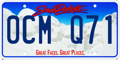 SD license plate 0CMQ71