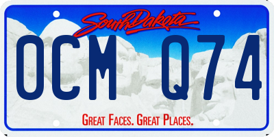 SD license plate 0CMQ74