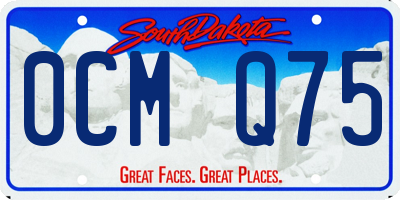 SD license plate 0CMQ75