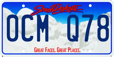 SD license plate 0CMQ78