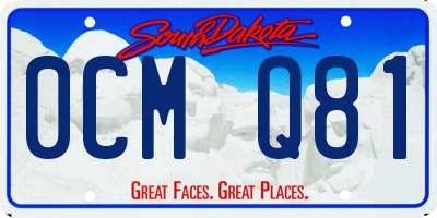 SD license plate 0CMQ81