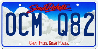 SD license plate 0CMQ82