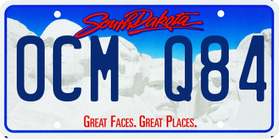 SD license plate 0CMQ84