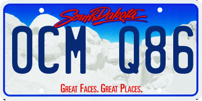 SD license plate 0CMQ86