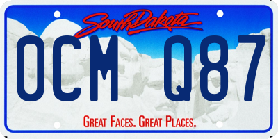 SD license plate 0CMQ87