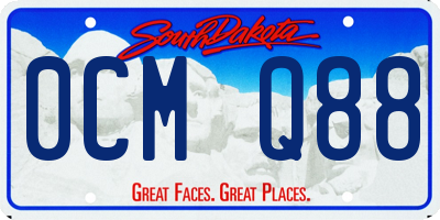 SD license plate 0CMQ88
