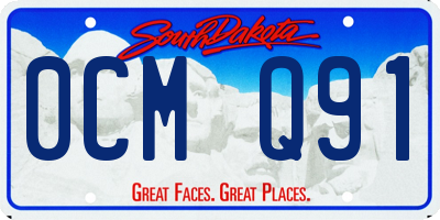 SD license plate 0CMQ91