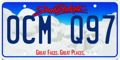 SD license plate 0CMQ97