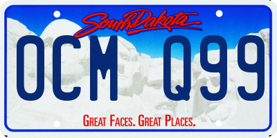 SD license plate 0CMQ99