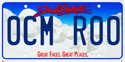 SD license plate 0CMR00