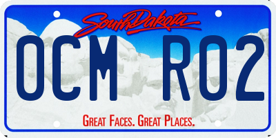 SD license plate 0CMR02