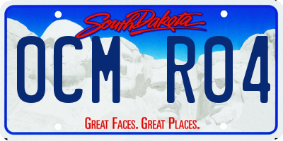 SD license plate 0CMR04