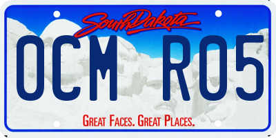 SD license plate 0CMR05