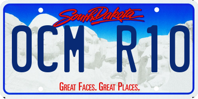 SD license plate 0CMR10