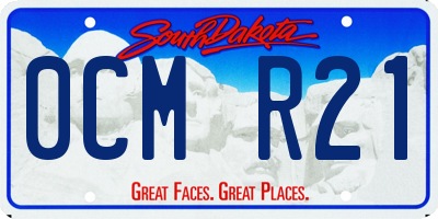 SD license plate 0CMR21