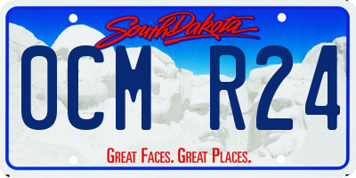 SD license plate 0CMR24