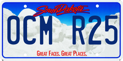 SD license plate 0CMR25