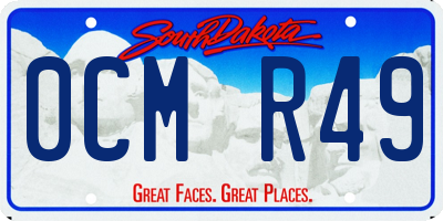 SD license plate 0CMR49