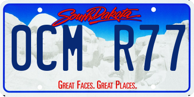 SD license plate 0CMR77