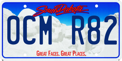 SD license plate 0CMR82
