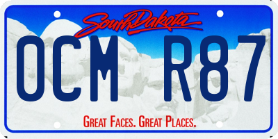 SD license plate 0CMR87