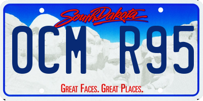 SD license plate 0CMR95
